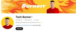 Tech Burner YouTube Income