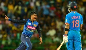 Vandersay Takes Six Wickets as Sri Lanka Beats India by 32 Runs, Leads Series 1-0