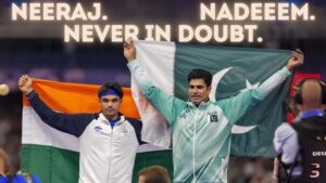 Chopra Wins Silver, Nadeem Breaks Record for Gold medal in Paris 2024 Javelin Throw Final